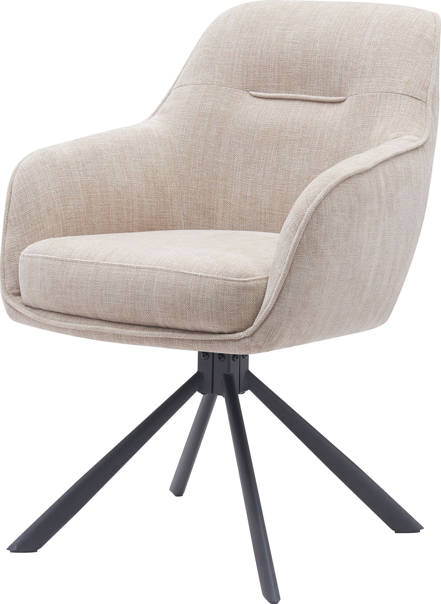 Optie fauteuil - Linnen/zwart