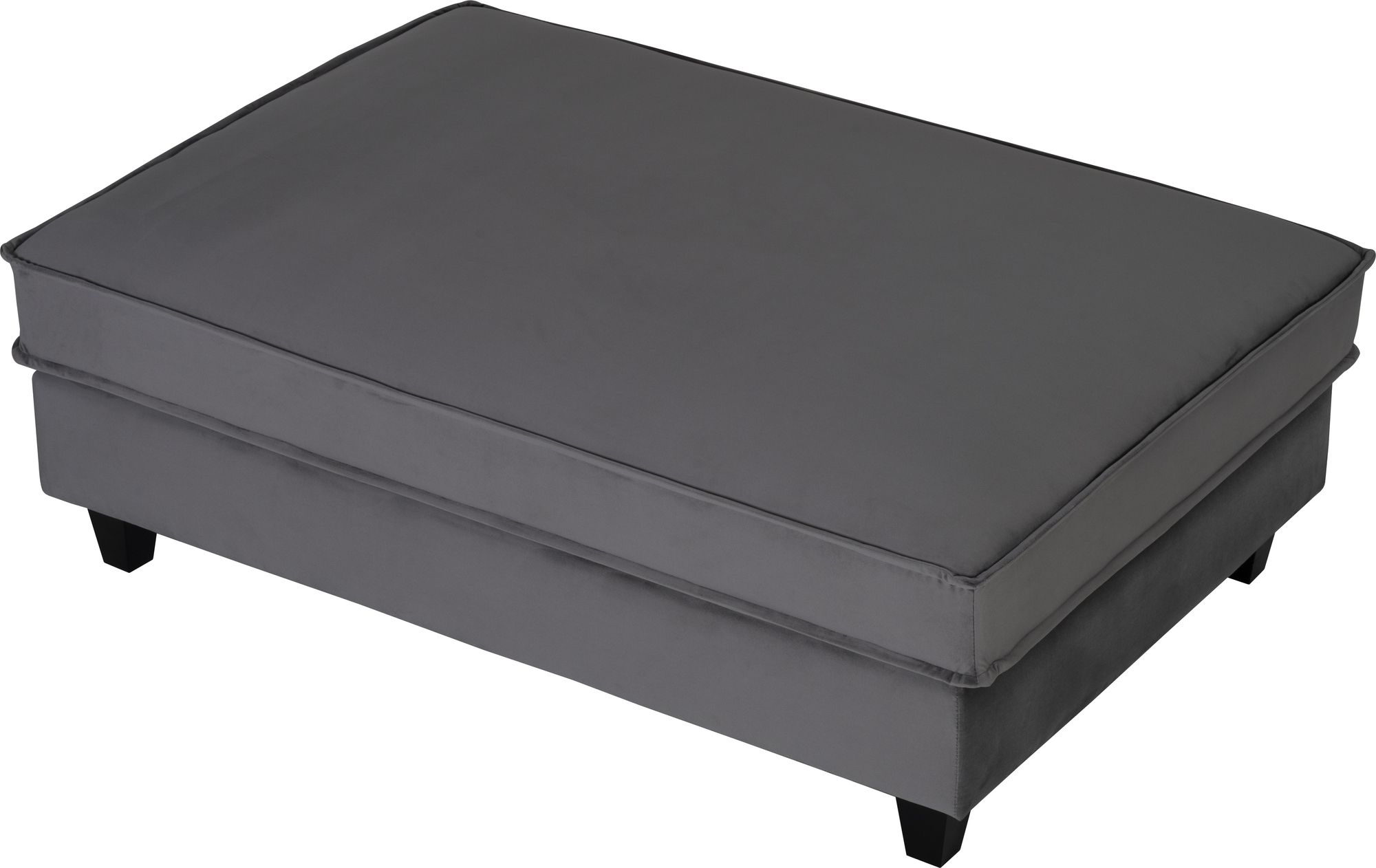 Fotpall 122x86 cm m�rkgr� sammet - Brandy + Textilv�rd f�r m�bler