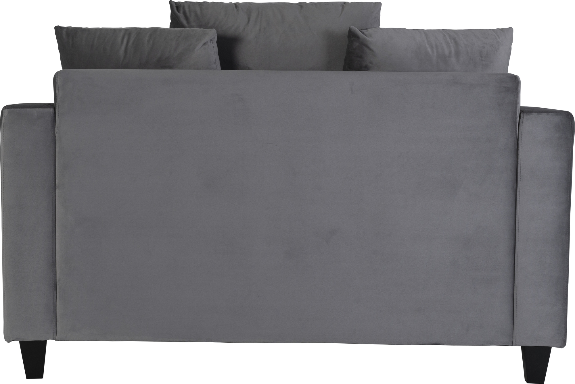 Stor ftlj i mrkgr sammet - 138 cm bred + Flckborttagare fr mbler