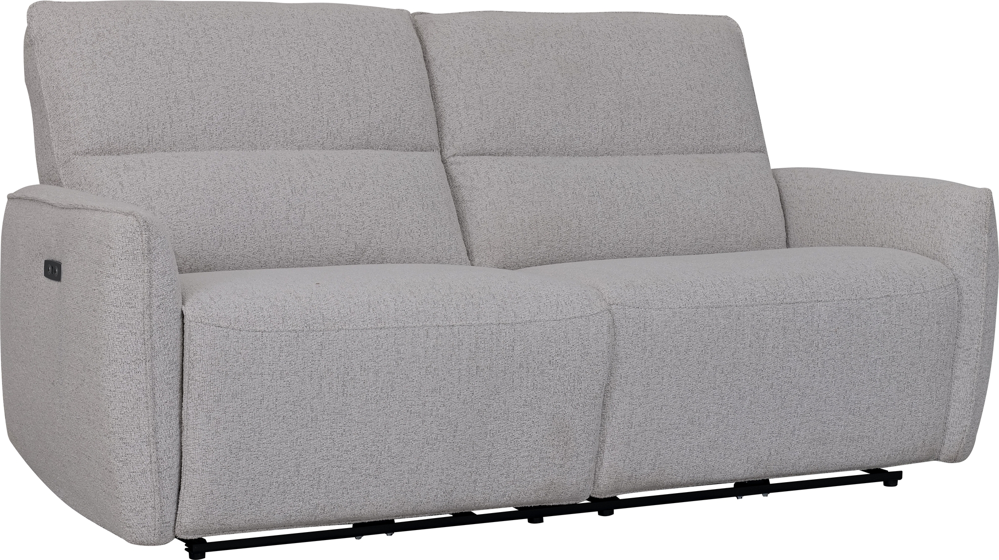 Reclinersoffa 3-sits - Ljus boucl� - Eldriven