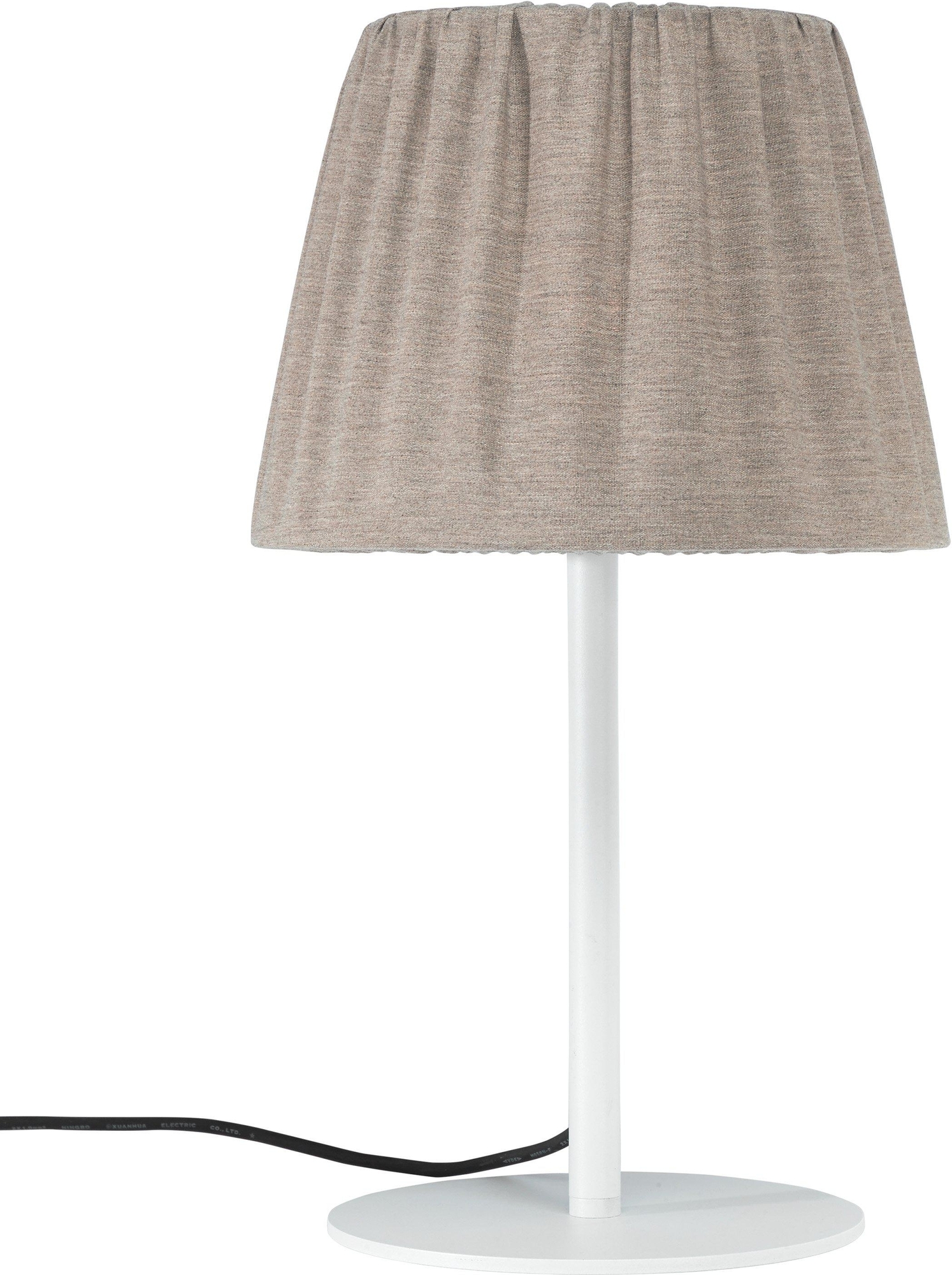 Agnar bordslampa�f�r utomhusbruk med�veckad sk�rm - Brun/vit - 57 cm