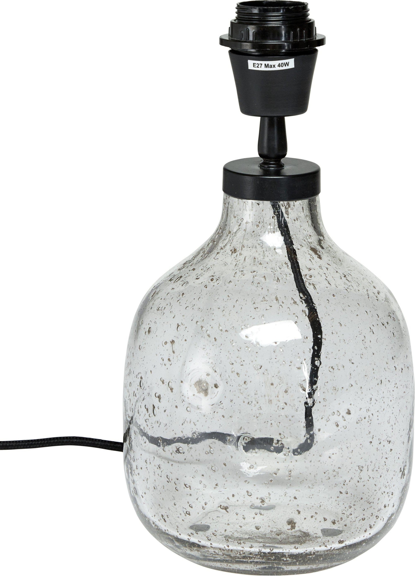 Groove lampfot - Klarglas - 30 cm