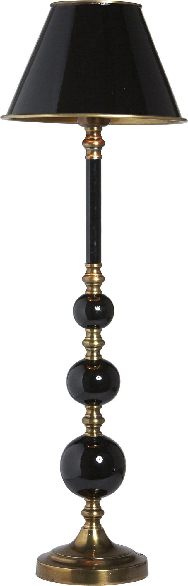 Abbey tafellamp - Zwart/messing - 68 cm