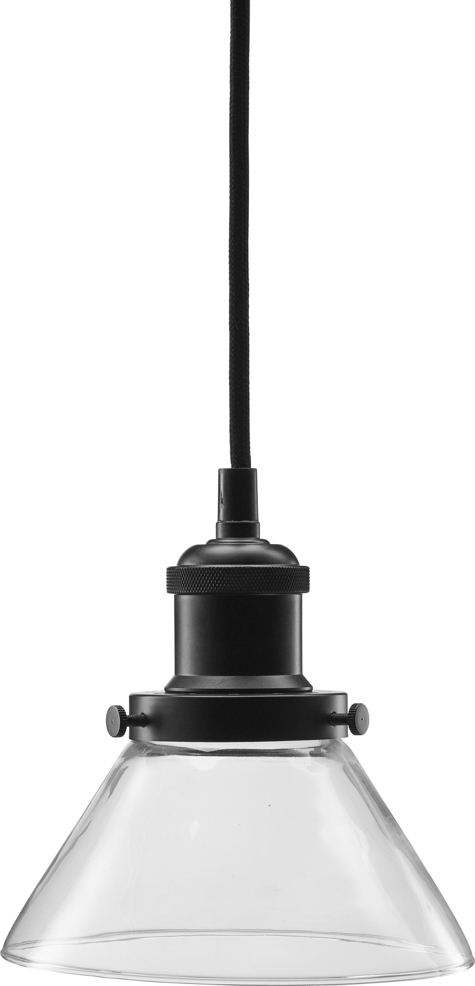 August raamlamp - Helder glas/zwart - 15 cm