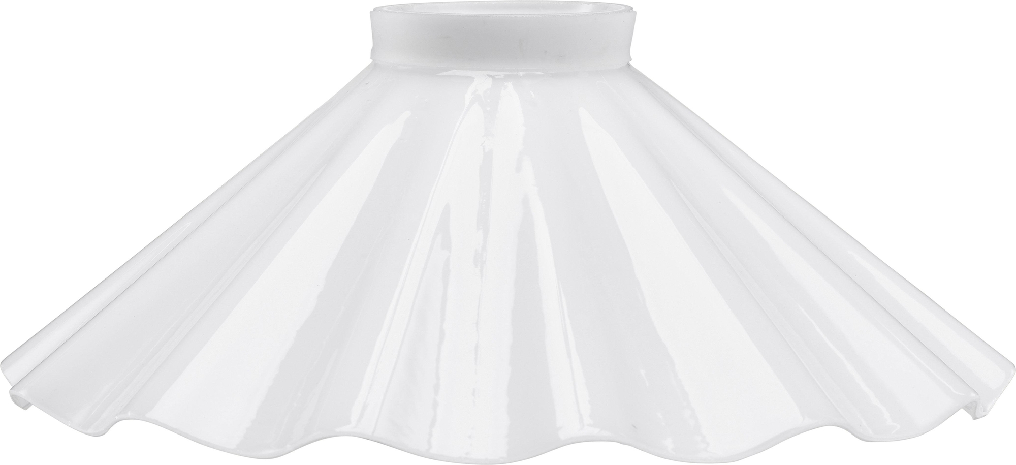 August geplooide lampenkap - Opaal glas - 25 cm