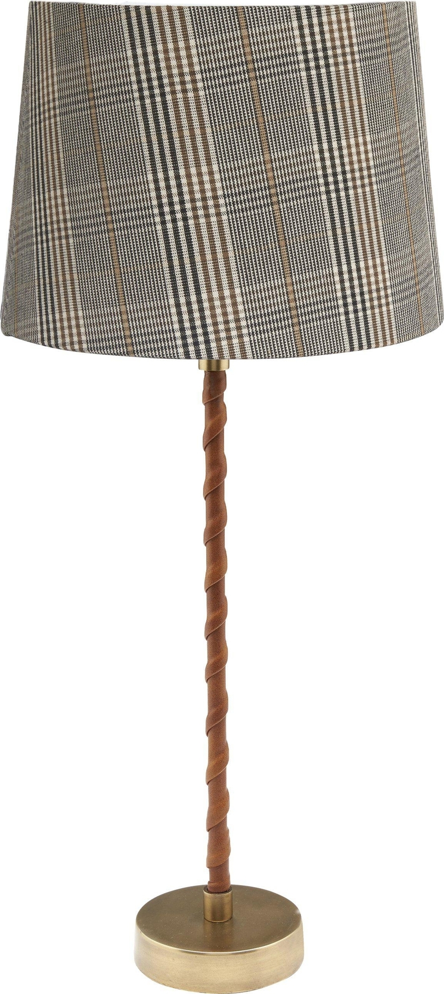 Nora tafellamp - Bruin/antiek messing - 59 cm Nora tafellamp - Bruin/antiek messing - 59 cm