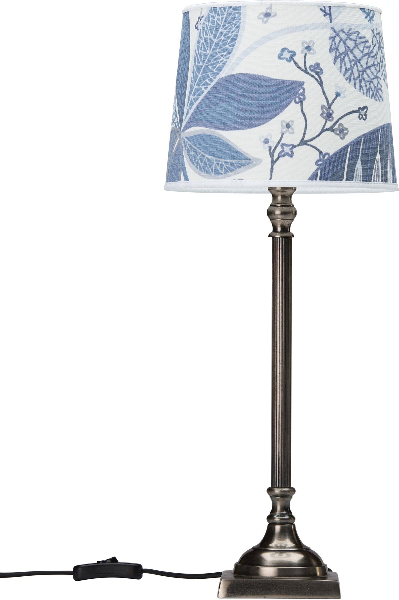 Margot tafellamp - Antiek zilver/blauw - 50 cm