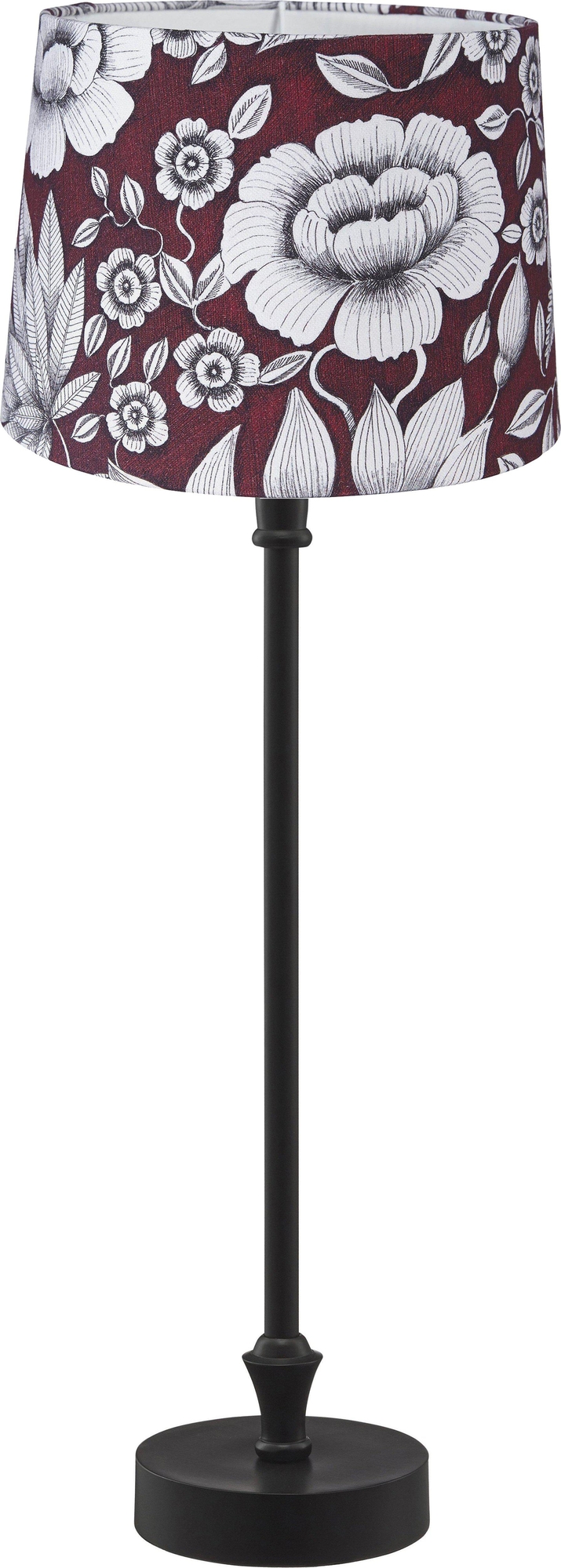 Liam tafellamp - Rood/zwart - 59 cm