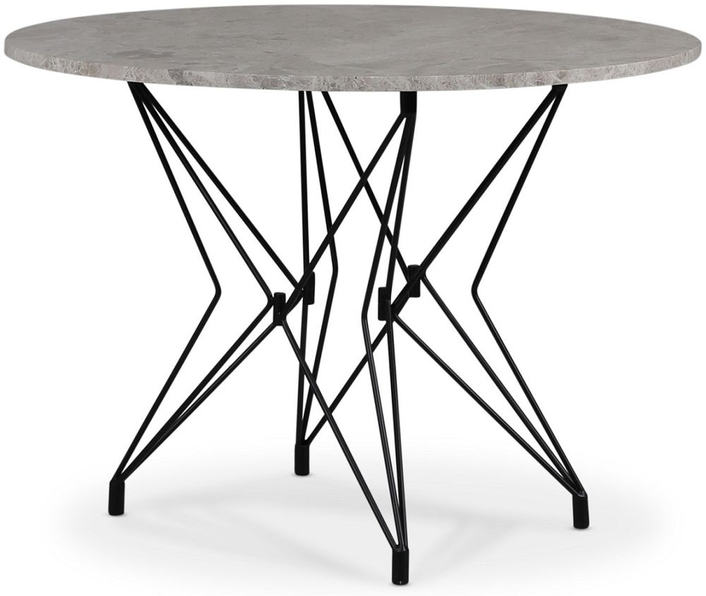 Zoo ronde eettafel in marmer �105 cm - Zwart/grijs-beige marmer