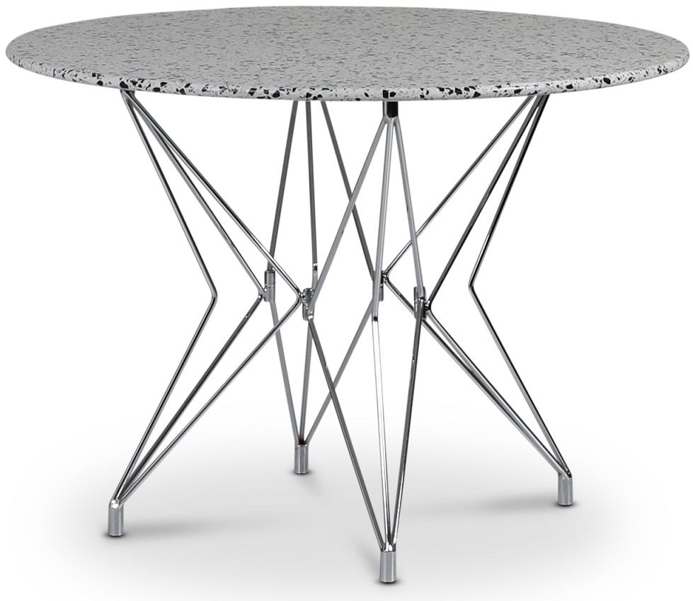 Zoo matbord �105 cm - Krom / Terrazzo Cosmos