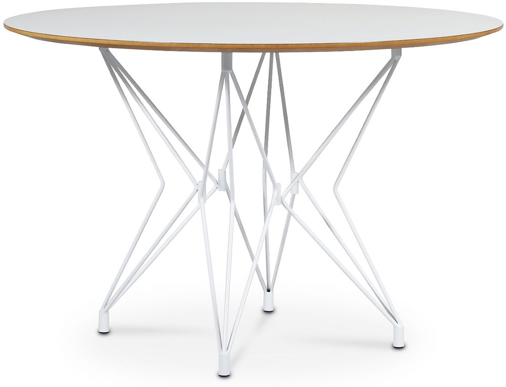 Zoo matbord Ø118 cm - Vit / Vit laminat HPL Zoo matbord Ø118 cm - Vit / Vit laminat HPL
