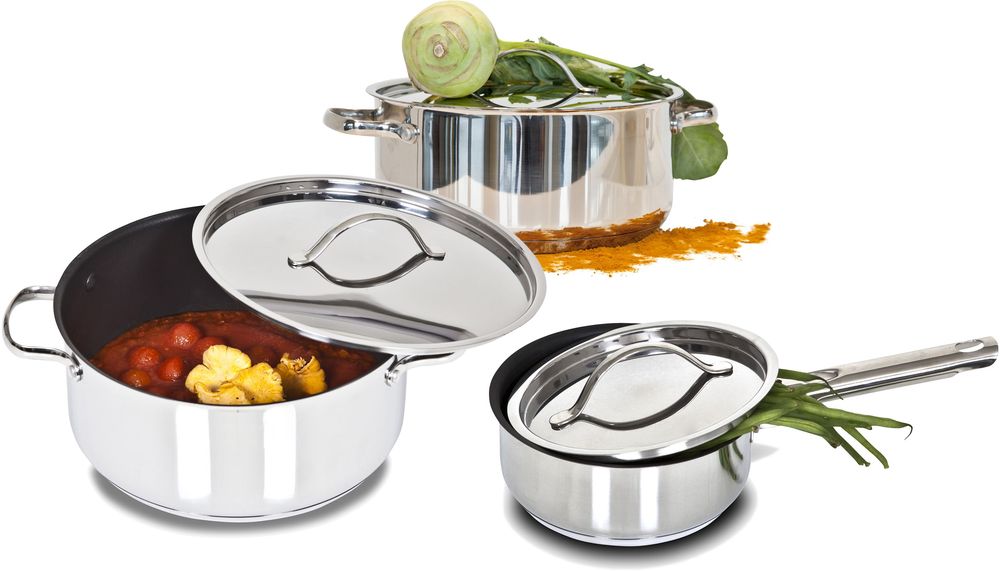 Rix set med grytor - Blankt st�l