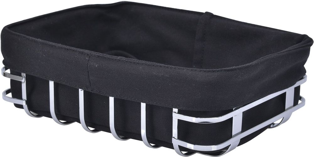 Br�dkorg Vintri - Svart tyg / kromat st�l