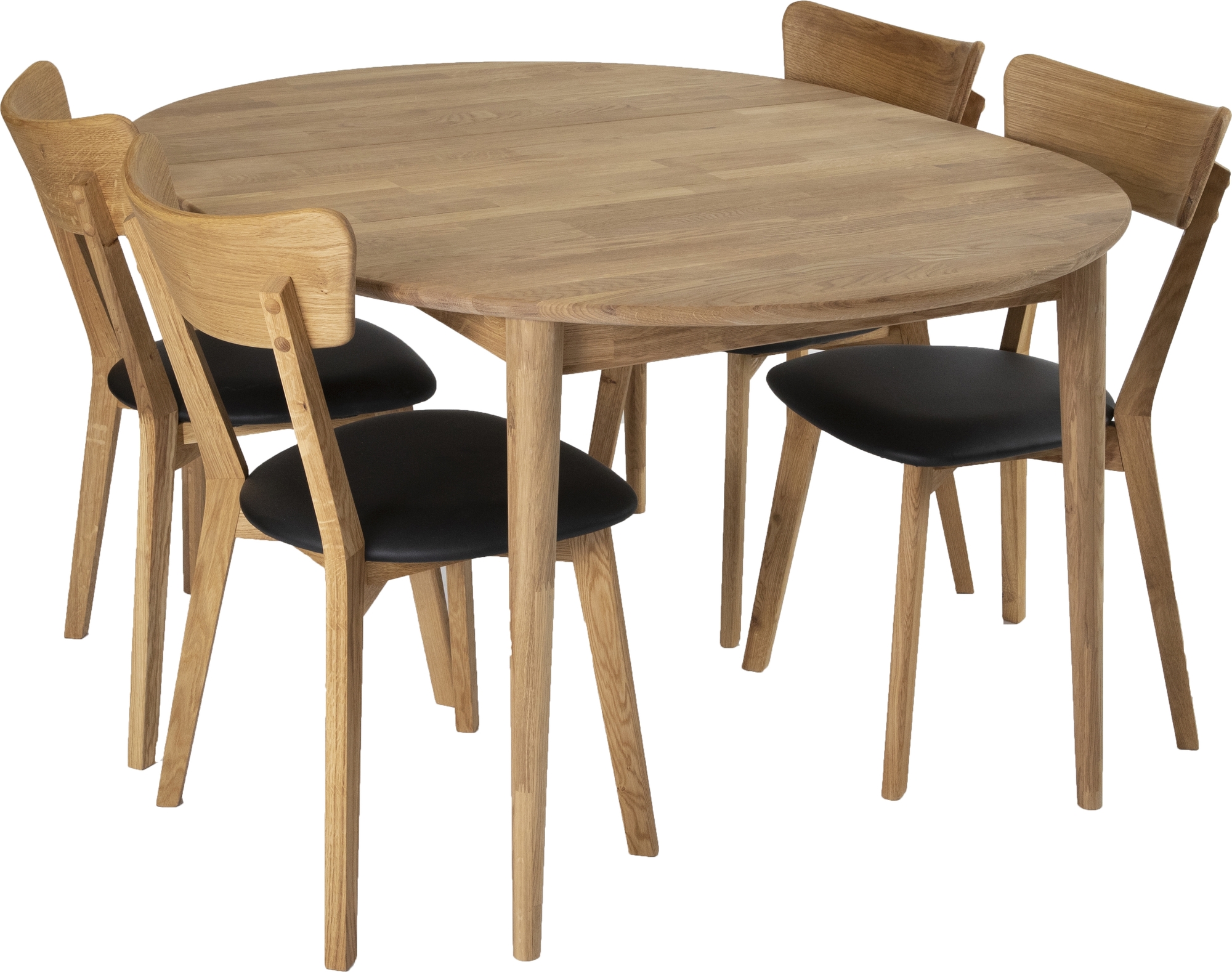 Matgrupp med Alborg f�rl�ngningsbart matbord och 4 st V�xj� matstolar + 3.00 x