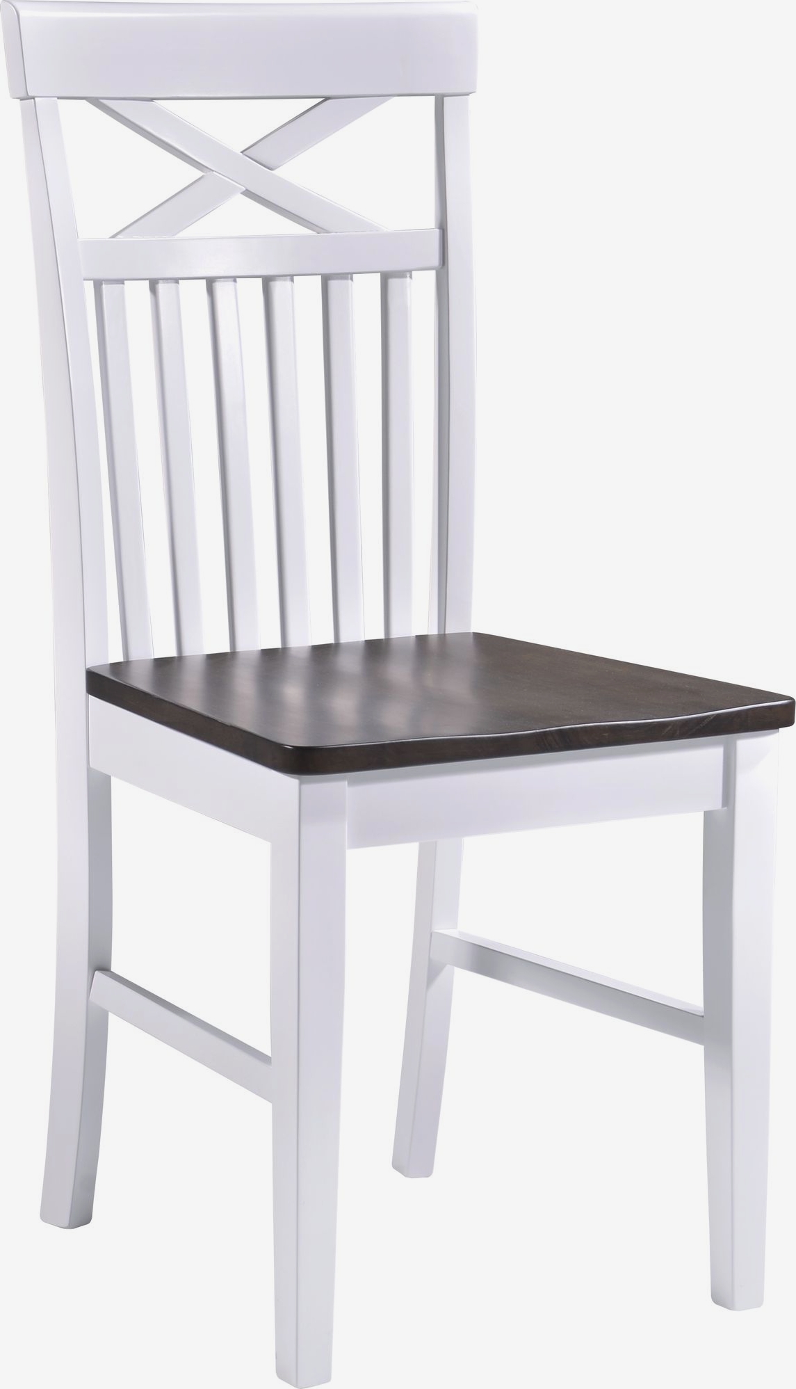 G�teborg matstol - Brunbetsad/vitlackerad