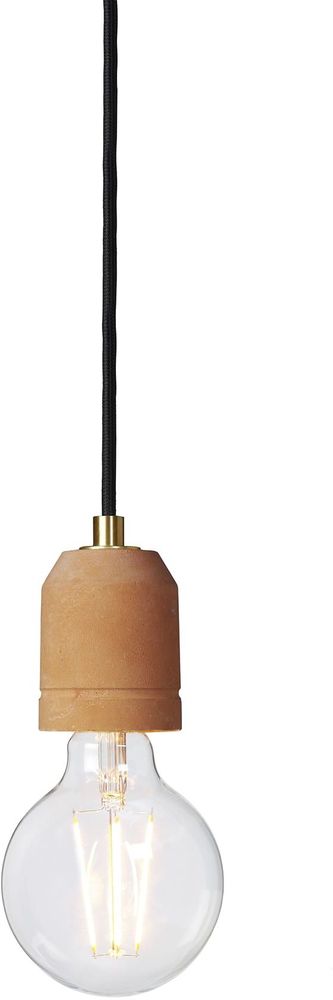 Groove pendel - Borstad m�ssing/terrakotta