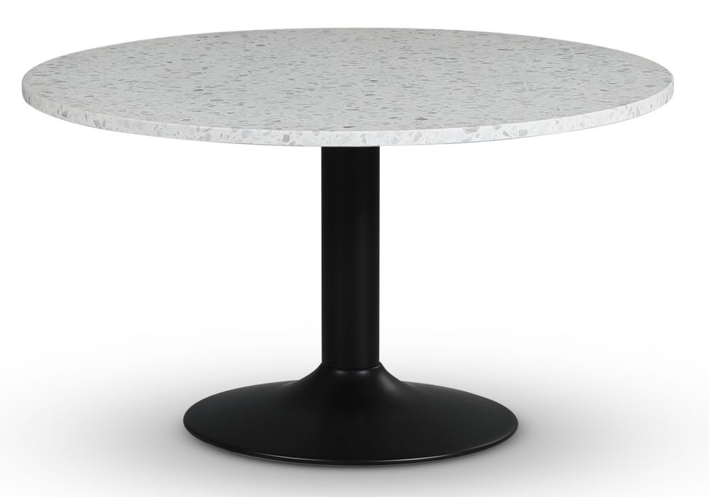 Empire matbord �105 cm - Terrazzo Bianco / Svart trumpetfot