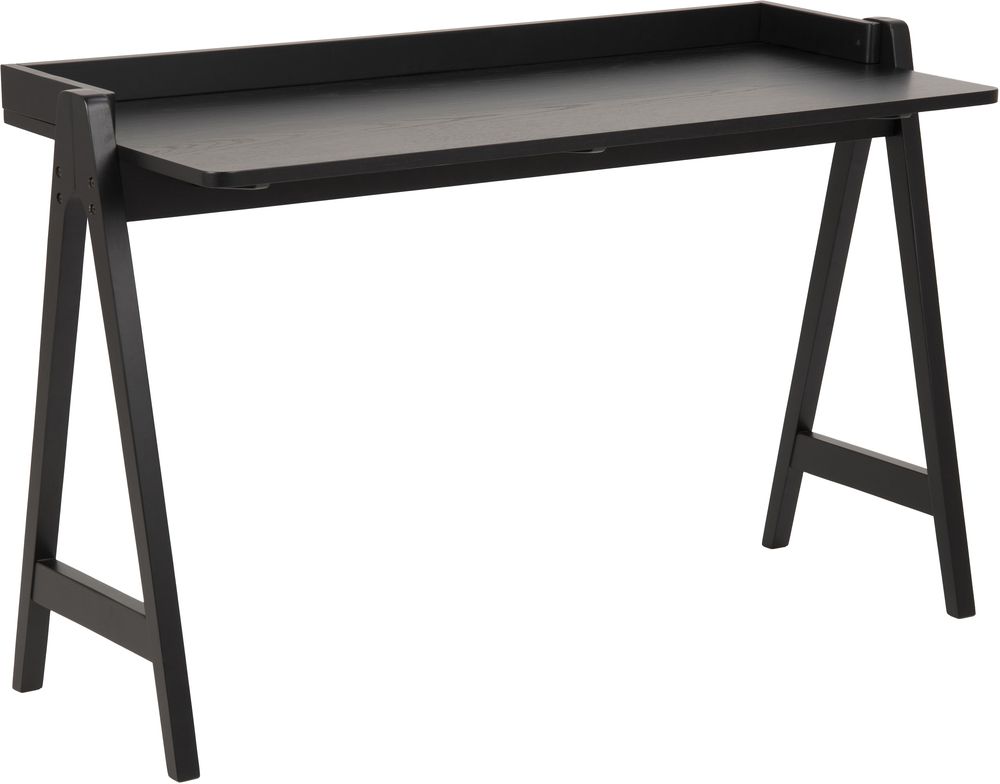 Miso skrivbord 126,6x51,6 cm -  Svart + Textilv�rd f�r m�bler