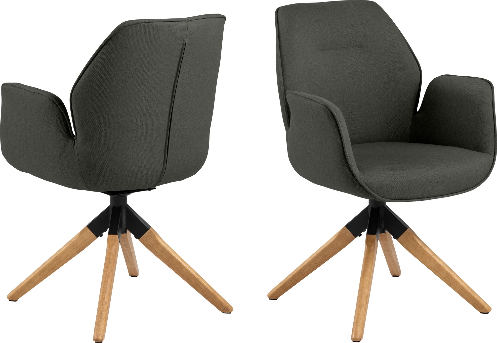 Aura fauteuil - Donkergrijs/eiken Aura fauteuil - Donkergrijs/eiken