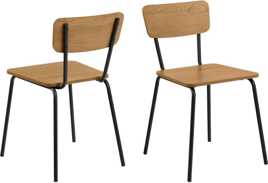 Peru matstol - Ek/matt svart