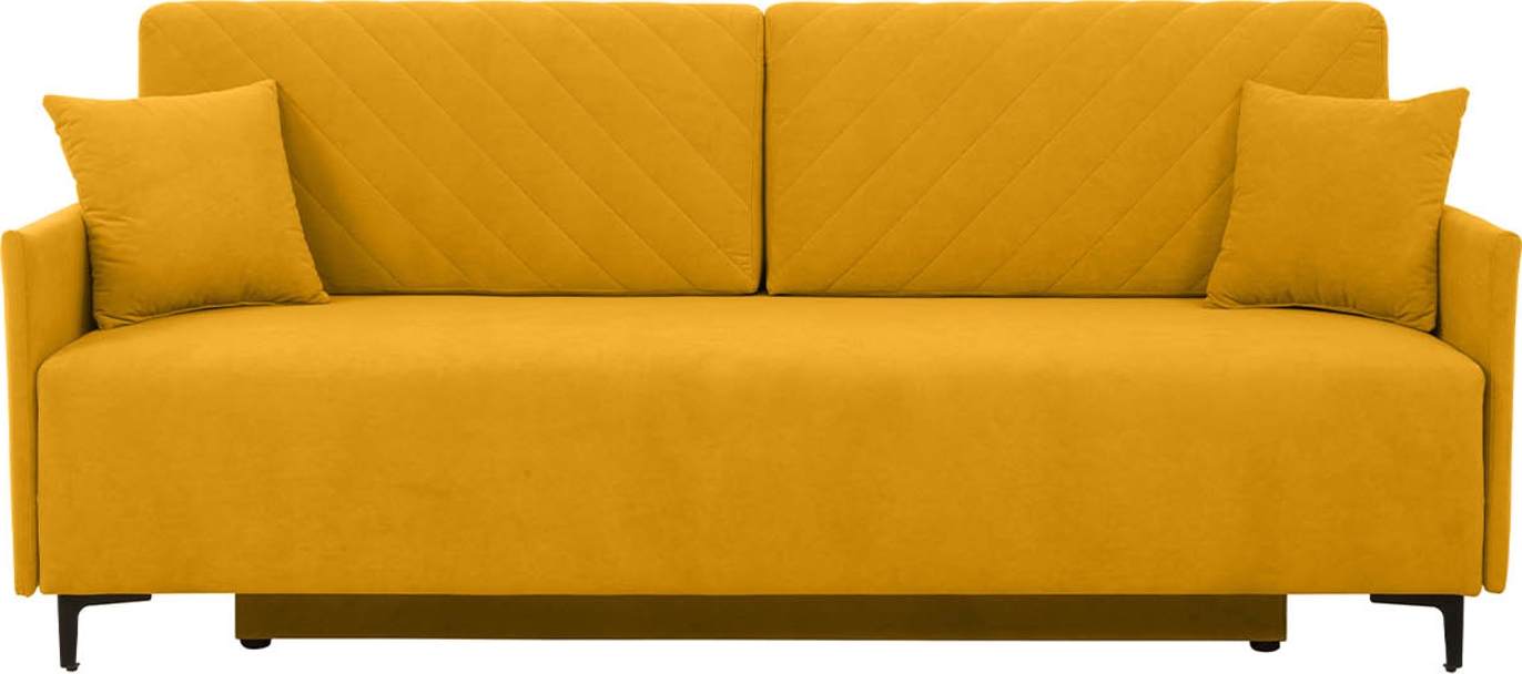 Logan 3-sits bäddsoffa - Gul Logan 3-sits bäddsoffa - Gul