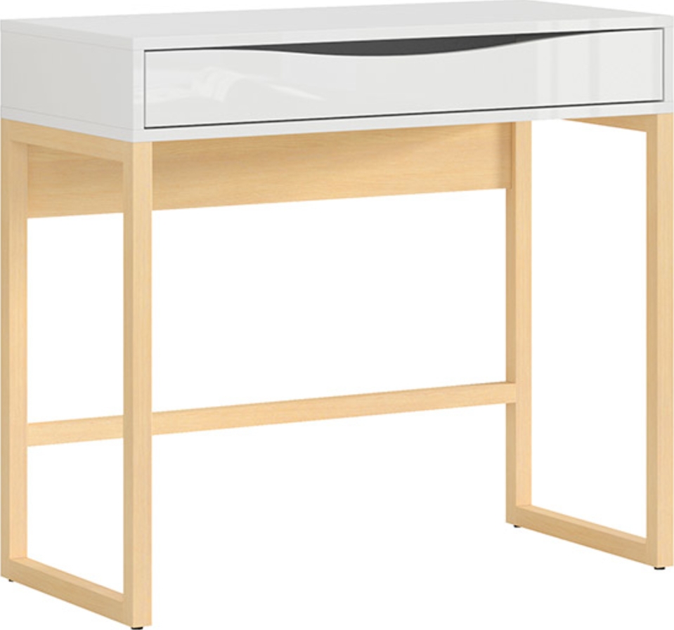 Pori consoletafel 85 x 40 cm - Wit/eiken