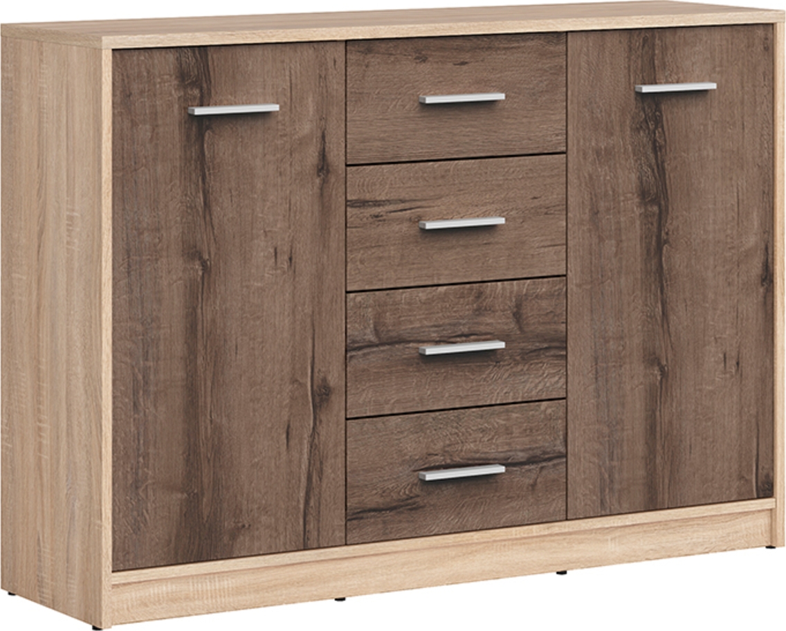 Nepo Plus opbergmeubel - Sonoma eiken/donker eiken