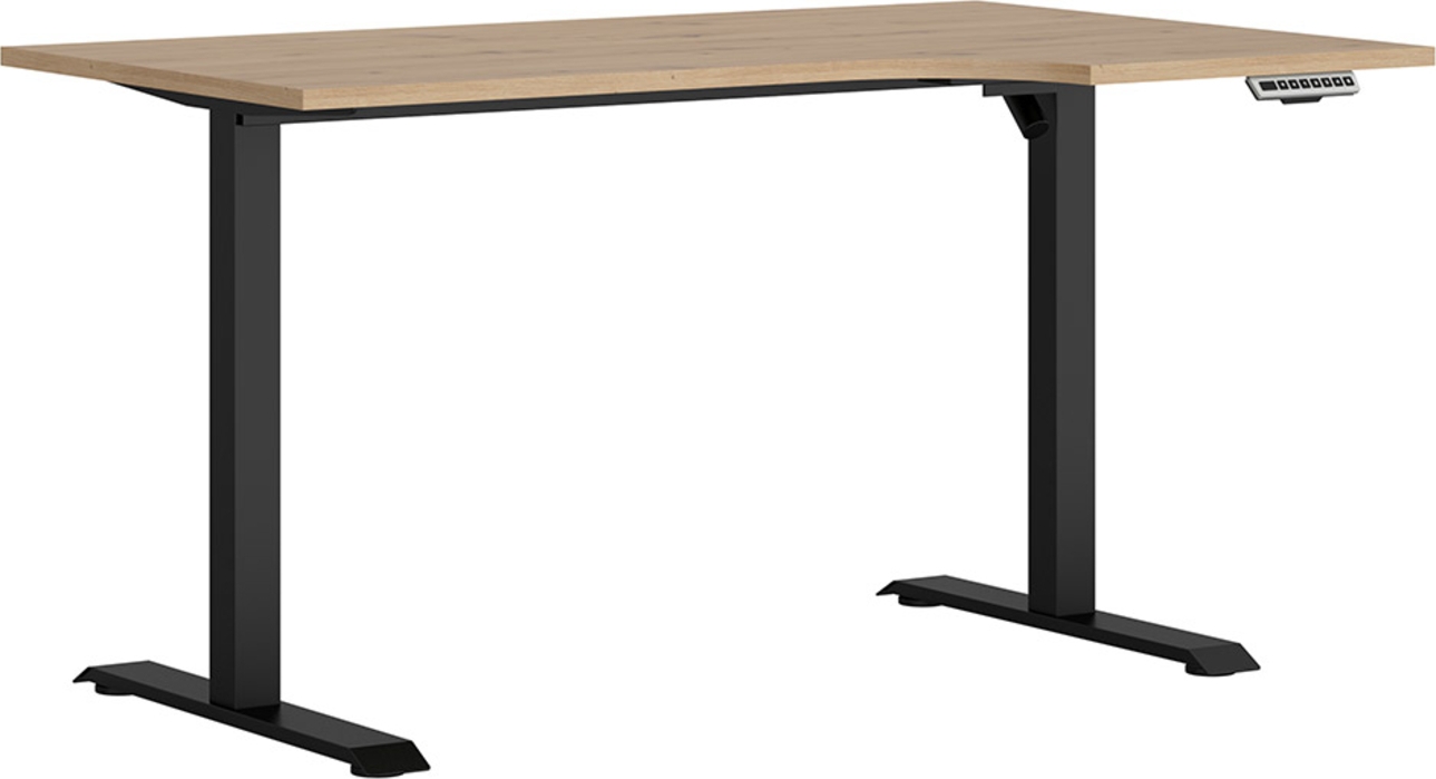 Space h�j och s�nkbart skrivbord h�ger 140 x 90 cm - Ek