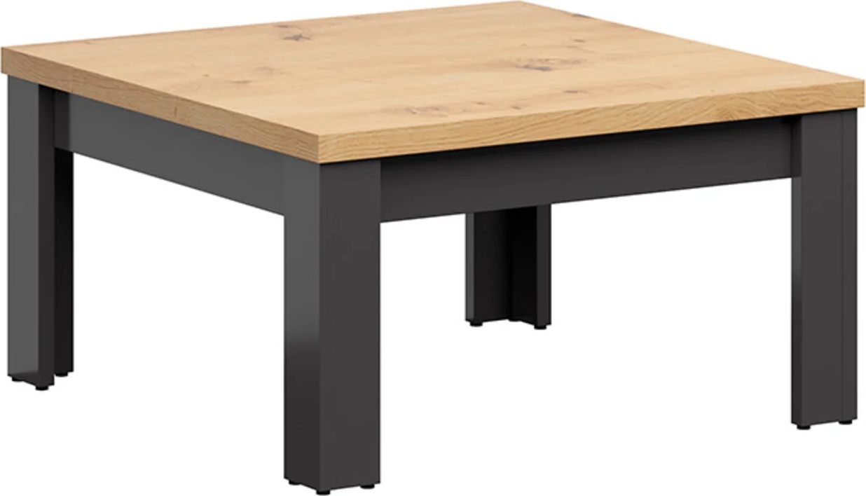 Hesen salontafel 75 x 75 cm - Grafiet/eiken