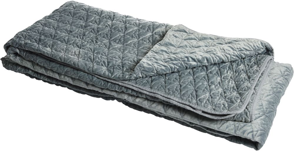 Velvet överkast 270x180 cm - Ljusgrön