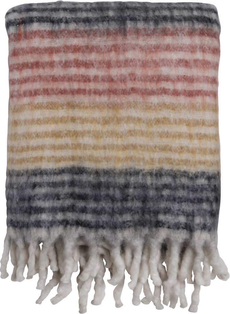 Melker pl�d - R�d/gul/svart