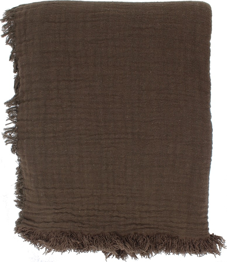 Ella bedsprei/plaid 150 x 250 cm - Bruin