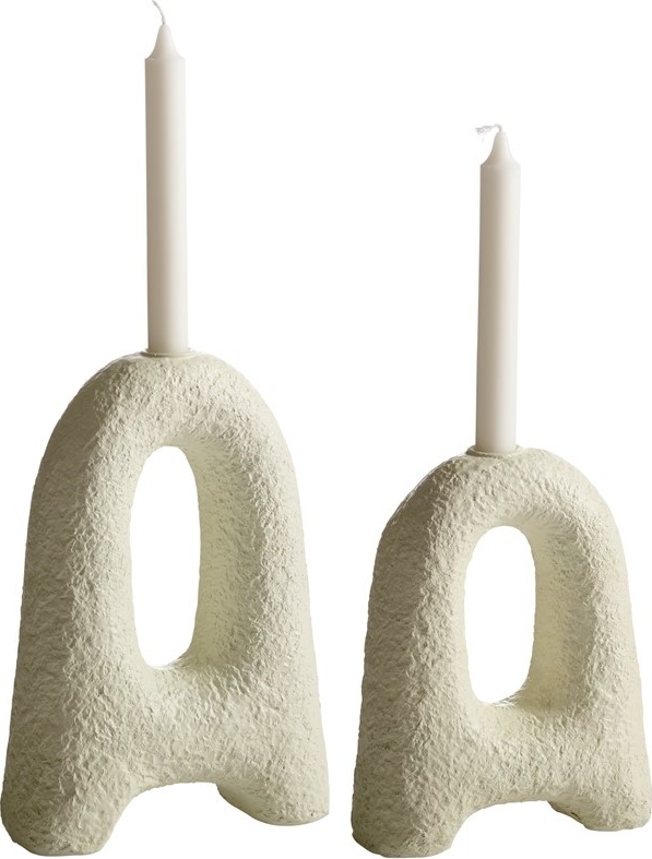 Joelle ljusstake - Vit