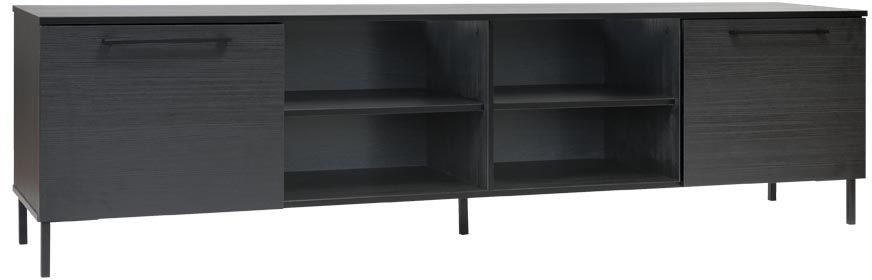 Simona TV-b�nk 220 cm - Svartbets
