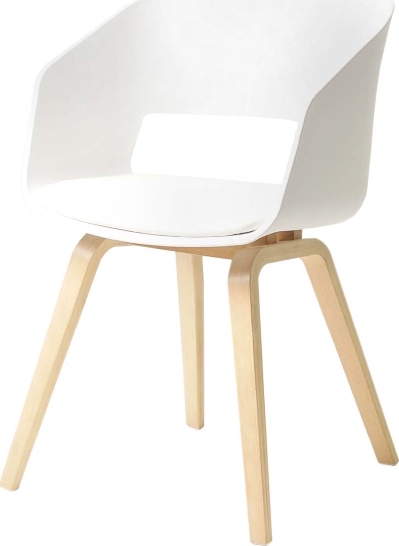 Vegas eetkamerstoel - Wit/wit geolied eiken