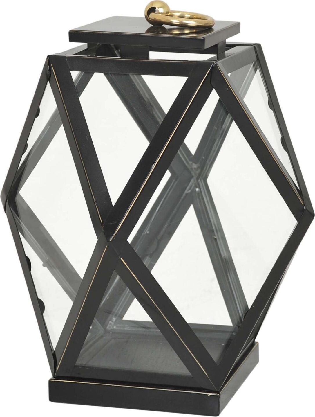 Diamant lykta liten - Antiksvart/m�ssing