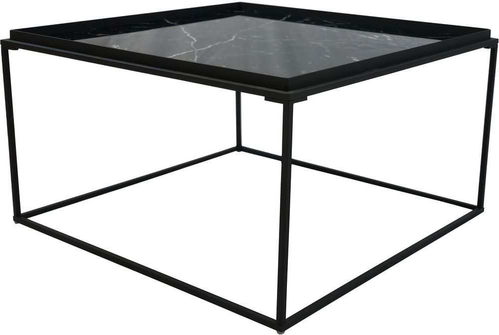 Hilliard soffbord 80 x 80 cm - Svart + M�beltassar