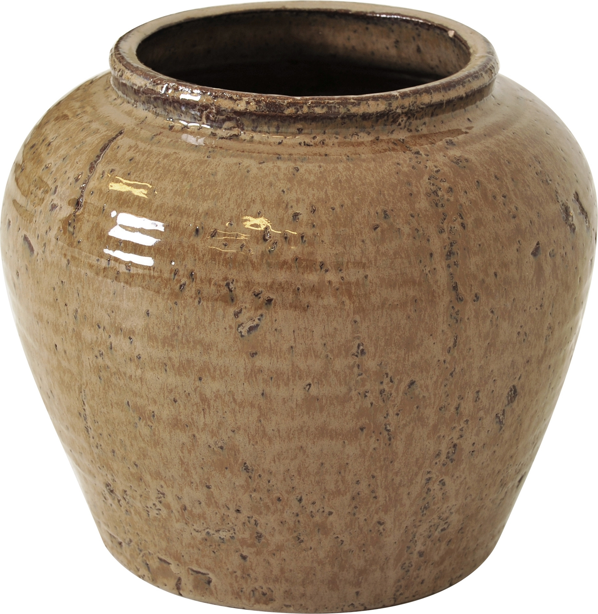 Mira keramische pot - Lichtbruin Mira keramische pot - Lichtbruin