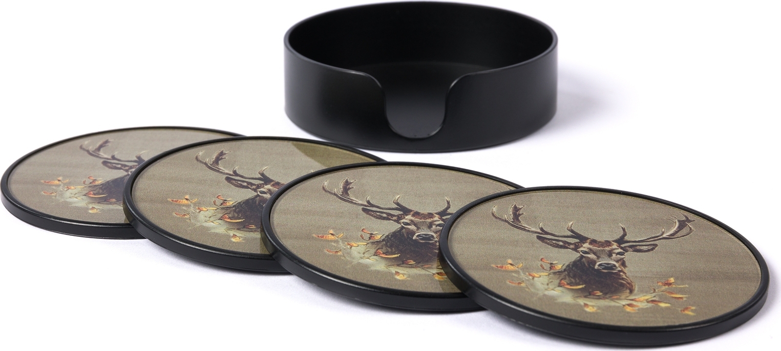 Drinkunderl�gg 4-pack hjortmotiv