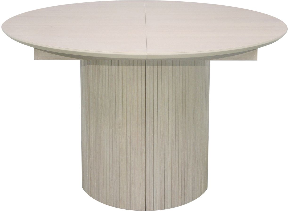 Scarlett matbord �120 cm - Vitpigmenterad ek + M�beltassar