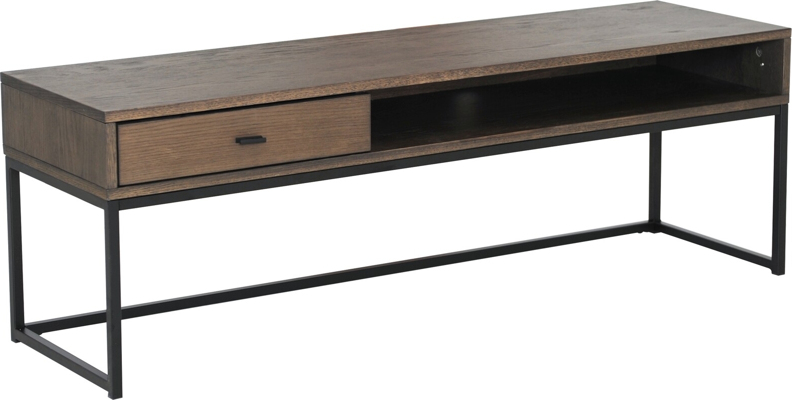 Regal TV-b�nk - Brunlackad ekfan�r