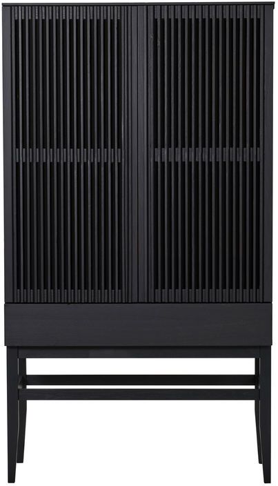 Darell vitrinskåp - Svart askfanér/ek Darell vitrinskåp - Svart askfanér/ek