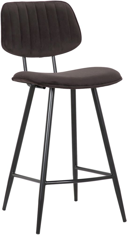 Barkruk Kelvin - Zwart fluweel