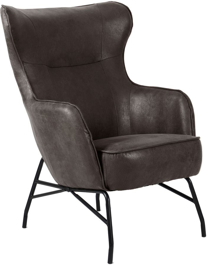 Melker fauteuil - Zwart/bruingrijs