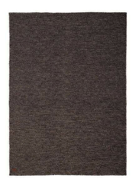 Wollen vloerkleed Toby - Zwart