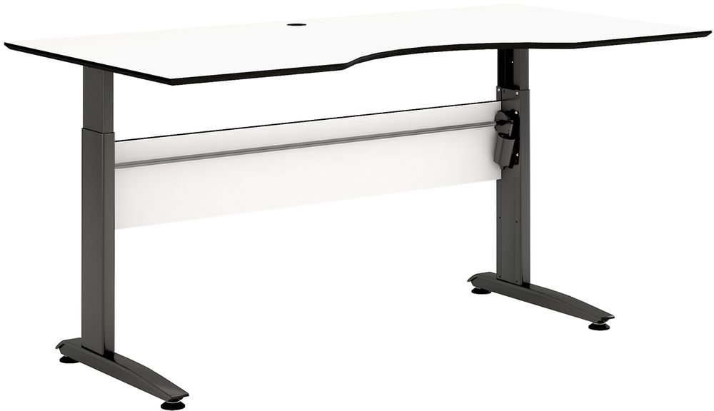 Wilhelmina skrivbord - Svart/vit