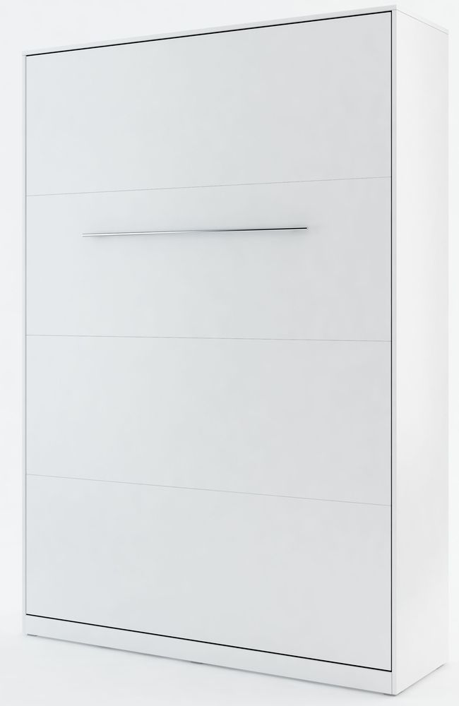 Nachtkastje compact living Verticaal (140x200 cm hefbed) - Wit (Mat)