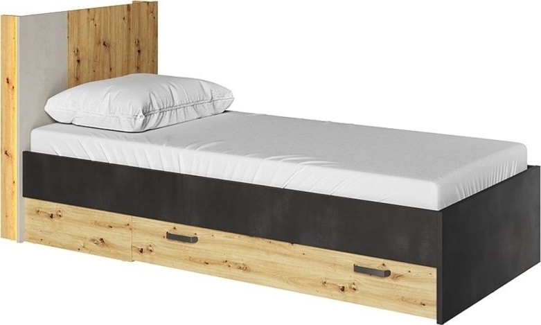 Qubic s�ngram 90 x 200 cm - Artisan ek/gr�/svart