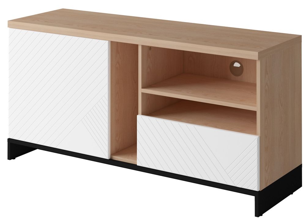 Hillevi A TV-b�nk - Vit/bok