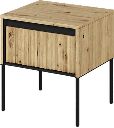 Trend nachtkastje - Artisan eiken/zwart Trend nachtkastje - Artisan eiken/zwart